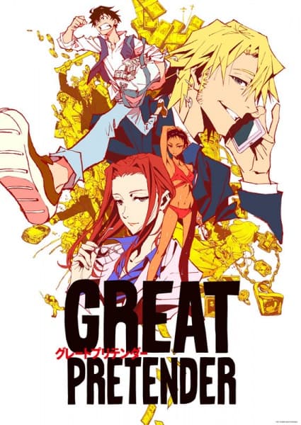 Great Pretender anime poster — watch together with friends on Crunchyroll